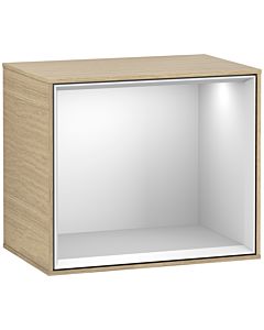 Villeroy und Boch Finion Regalmodul F590MTPC 41,8x35,6x27cm, Ladestation, Regal White Matt, Oak Veneer