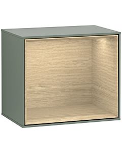 Villeroy und Boch Finion Regalmodul F590PCGM 41,8x35,6x27cm, Ladestation, Regal Oak Veneer, Olive Matt Lacquer