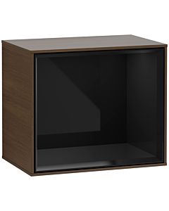 Villeroy und Boch Finion Regalmodul F590PHGN 41,8x35,6x27cm, Ladestation, Regal Glossy Black, Walnut veneer