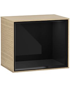 Villeroy und Boch Finion Regalmodul F590PHPC 41,8x35,6x27cm, Ladestation, Regal Glossy Black, Oak Veneer