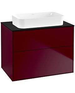 Villeroy und Boch Finion Villeroy und Boch F63200HB 80x60.3x50.1mm, verre noir mat, Peony Matt