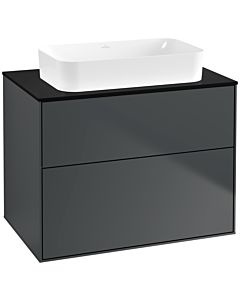 Villeroy und Boch Finion Villeroy und Boch F63200HG 80x60.3x50.1mm, verre noir mat, minuit Blue Matt Lacquer