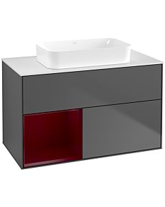 Villeroy und Boch Finion Villeroy und Boch Finion F651HBGK 100x60.3x50.1cm, shelf left Peony , anthracite matt