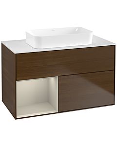 Villeroy und Boch Finion Villeroy und Boch Finion F651HHGN 100x60.3x50.1cm, shelf left Sand Matt Lacquer , Sand Matt Lacquer veneer