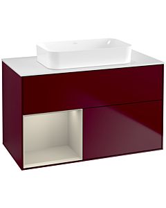 Villeroy und Boch Finion Villeroy und Boch Finion F651HHHB 100x60.3x50.1cm, shelf left Sand Matt Lacquer , Peony Matt