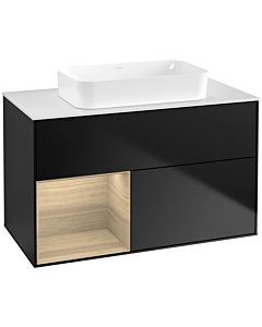 Villeroy und Boch Finion Villeroy und Boch Finion F651PCPD 100x60.3x50.1cm, shelf left Oak Veneer , black matt lacquer