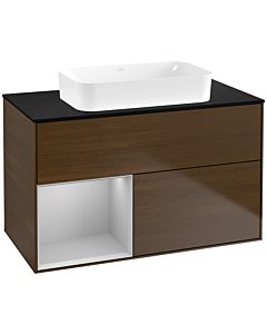 Villeroy und Boch Finion Villeroy und Boch Finion F652GJGN 100x60.3x50.1cm, shelf left light gray matt, walnut veneer