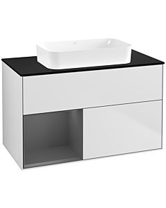 Villeroy und Boch Finion Villeroy und Boch Finion F652GKMT 100x60.3x50.1cm, shelf on the left anthracite matt, white matt lacquer