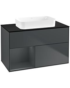 Villeroy und Boch Finion Villeroy und Boch Finion F652HGHG 100x60.3x50.1cm, shelf left Midnight Blue Matt Lacquer , Midnight Blue Matt Lacquer