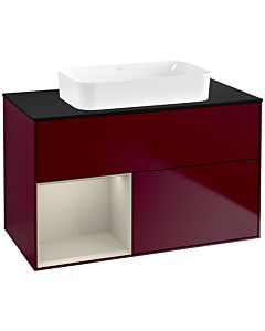 Villeroy und Boch Finion Villeroy und Boch F652HHHB 100x60.3x50.1cm, étagère à gauche Sand Matt Lacquer , Peony Matt