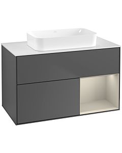 Villeroy und Boch Finion Villeroy und Boch Finion F661HHGK 100x60.3x50.1cm, shelf on the right Sand matt, anthracite matt