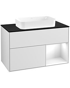 Villeroy und Boch Finion Villeroy und Boch Finion F662GFMT 100x60.3x50.1cm, shelf on the right Glossy white lacquer, white matt lacquer