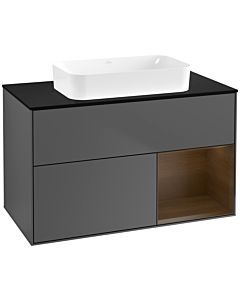 Villeroy und Boch Finion Villeroy und Boch Finion F662GNGK 100x60.3x50.1cm, shelf on the right walnut veneer, anthracite matt