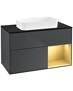 Villeroy und Boch Finion Villeroy und Boch Finion F662HFHG 100x60.3x50.1cm, shelf on the right gold matt, midnight Blue Matt Lacquer