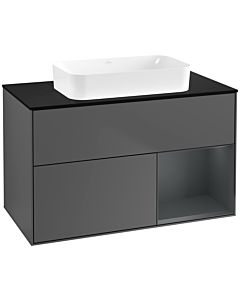 Villeroy und Boch Finion Villeroy und Boch F662HGGK 100x60.3x50.1cm, étagère à droite Midnight Blue Matt Lacquer , anthracite mat