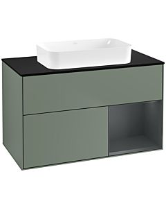 Villeroy und Boch Finion Villeroy und Boch Finion F662HGGM 100x60.3x50.1cm, shelf right Midnight Blue Matt Lacquer , Olive Matt Lacquer
