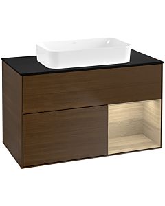 Villeroy und Boch Finion Villeroy und Boch F662PCGN 100x60.3x50.1cm, étagère à droite Oak Veneer , placage Oak Veneer
