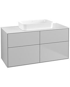 Villeroy und Boch Finion Waschtischunterschrank F67100GJ 120x60,3x50,1cm, Glass White Matt, Light grey matt