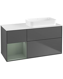 Villeroy und Boch Finion Villeroy und Boch Finion F681GMGK 120x60.3x50.1cm, shelf left Olive Matt Lacquer , anthracite matt