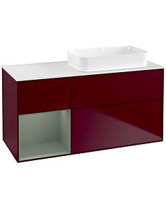 Villeroy und Boch Finion Villeroy und Boch Finion F681GMHB 120x60.3x50.1cm, shelf left Olive Matt Lacquer , Peony Matt