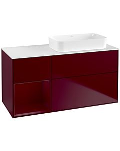 Villeroy und Boch Finion Waschtischunterschrank F681HBHB 120x60,3x50,1cm, Regal links Peony, Peony Matt