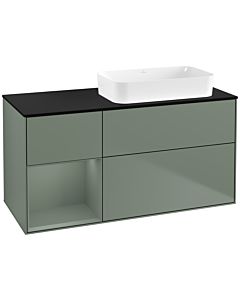 Villeroy und Boch Finion Villeroy und Boch F682GMGM 120x60.3x50.1cm, étagère à gauche Olive Matt Lacquer , Olive Matt Lacquer