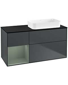 Villeroy und Boch Finion Villeroy und Boch Finion F682GMHG 120x60.3x50.1cm, shelf left Olive Matt Lacquer , midnight Blue Matt Lacquer