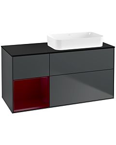 Villeroy und Boch Finion Villeroy und Boch Finion F682HBHG 120x60.3x50.1cm, shelf left Peony , Midnight Blue Matt Lacquer
