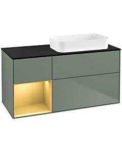 Villeroy und Boch Finion Villeroy und Boch F682HFGM 120x60.3x50.1cm, étagère gauche or mat, Olive Matt Lacquer