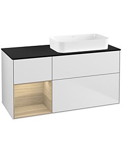 Villeroy und Boch Finion Villeroy und Boch Finion F682PCMT 120x60.3x50.1cm, shelf left Oak Veneer , white matt lacquer