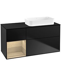 Villeroy und Boch Finion Villeroy und Boch Finion F682PCPD 120x60.3x50.1cm, shelf left Oak Veneer , black matt lacquer