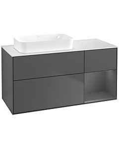 Villeroy und Boch Finion Villeroy und Boch F691GKGK 120x60.3x50.1cm, étagère à droite Anthracite mat, Anthracite mat