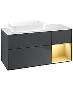 Villeroy und Boch Finion Villeroy und Boch Finion F691HFHG 120x60.3x50.1cm, shelf on the right matt gold, midnight Blue Matt Lacquer