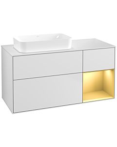 Villeroy und Boch Finion Villeroy und Boch Finion F691HFMT 120x60.3x50.1cm, shelf on the right gold matt, white matt lacquer