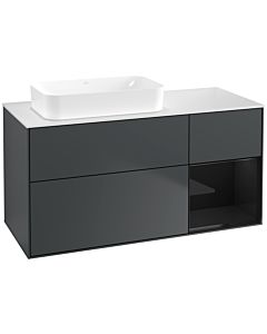 Villeroy und Boch Finion Villeroy und Boch Finion F691PHHG 120x60.3x50.1cm, shelf right Glossy Black Lacquer , Midnight Blue Matt Lacquer