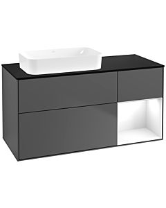 Villeroy und Boch Finion Villeroy und Boch Finion F692GFGK 120x60.3x50.1cm, shelf on the right Glossy white lacquer, anthracite matt