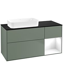 Villeroy und Boch Finion Villeroy und Boch Finion F692GFGM 120x60.3x50.1cm, shelf right Glossy white lacquer, Olive Matt Lacquer