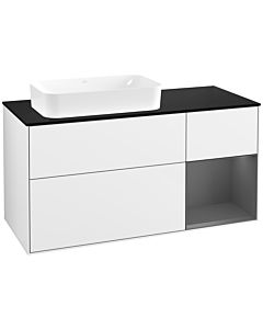Villeroy und Boch Finion Villeroy und Boch Finion F692GKGF 120x60.3x50.1cm, shelf on the right anthracite matt, glossy white lacquer
