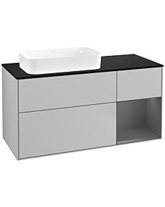 Villeroy und Boch Finion Villeroy und Boch F692GKGJ 120x60.3x50.1cm, étagère à droite anthracite mat, gris clair mat