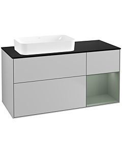 Villeroy und Boch Finion Villeroy und Boch F692GMGJ 120x60.3x50.1cm, étagère à droite Olive Matt Lacquer , gris clair mat