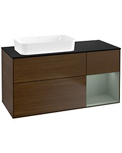 Villeroy und Boch Finion Villeroy und Boch F692GMGN 120x60.3x50.1cm, étagère à droite Olive Matt Lacquer , placage Olive Matt Lacquer