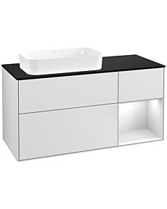 Villeroy und Boch Finion Villeroy und Boch F692MTMT 120x60.3x50.1cm, étagère à droite laqué blanc mat, laqué blanc mat