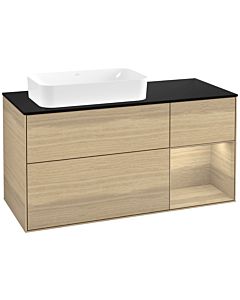 Villeroy und Boch Finion Villeroy und Boch F692PCPC 120x60.3x50.1cm, étagère à droite Oak Veneer , Oak Veneer