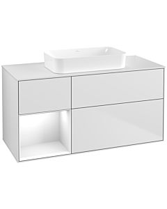 Villeroy und Boch Finion Villeroy und Boch Finion F701GFMT 120x60.3x50.1cm, shelf left glossy white lacquer, white matt lacquer