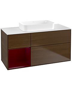 Villeroy und Boch Finion Villeroy und Boch F701HBGN 120x60.3x50.1cm, étagère à gauche Peony , placage Peony