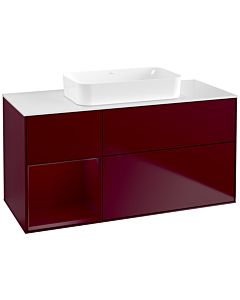 Villeroy und Boch Finion Waschtischunterschrank F701HBHB 120x60,3x50,1cm, Regal links Peony, Peony Matt