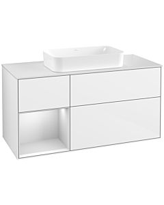 Villeroy und Boch Finion Villeroy und Boch Finion F701MTGF 120x60.3x50.1cm, shelf left white matt lacquer, glossy white lacquer