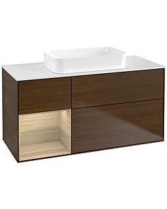 Villeroy und Boch Finion Villeroy und Boch F701PCGN 120x60.3x50.1cm, étagère à gauche Oak Veneer , placage Oak Veneer