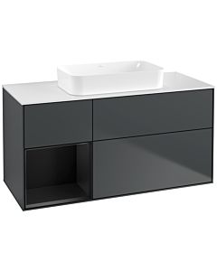 Villeroy und Boch Finion Villeroy und Boch Finion F701PDHG 120x60.3x50.1cm, shelf left black matt lacquer, midnight Blue Matt Lacquer