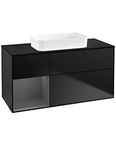 Villeroy und Boch Finion Villeroy und Boch Finion F702GKPD 120x60.3x50.1cm, shelf on the left anthracite matt, black matt lacquer